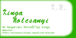 kinga molcsanyi business card